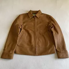 Levis Vintage Clothing 1940s Leather Coat Mens Size Small Caramel Made In Italy