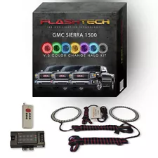 RGB Multi Color LED Halo kit with RF Remote for 14-16 GMC Sierra 1500 Fog Lights