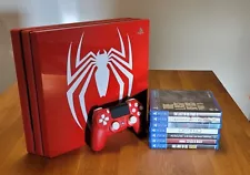 Spider-Man PlayStation 4 Pro 1TB + 7 Games - Limited Edition - Hardly Used!