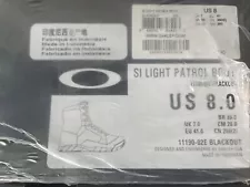 NEW OAKLEY SI LIGHT PATROL BOOT BLACK MILITARY TACTICAL DUTY BOOTS BLACKOUT