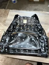 Rare Black Studded MCM Backpack Large