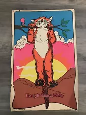 Vintage 1972 Hang In There, Baby Cat Poster