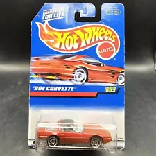 1998 Hot Wheels '80s Corvette Red Saw Blade Wheels