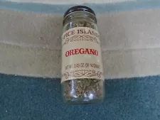 Vintage Black Top Lid Spice Islands Spice Jar: Whole Oregano 1970s Cost Was 49c