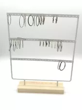 Earring Hanging Display Rack 66 Jewelry Organizer Metal Stand Holder