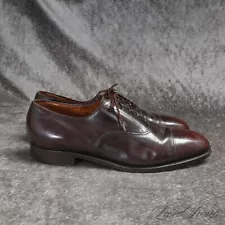 #1 MENSWEAR JM Weston France Deep Burgundy Cigar 300-11 Oxford Shoes 9.5 C NR #8