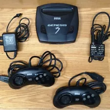 SEGA Genesis Model 3 MK-1461 Console With OEM 2 Controllers & Power & AV Cables