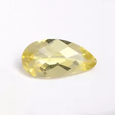 0.76cts Natural Lemon topaz Fancy checker Cut Loose Gemstone for sale - 1 Pcs