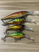 4 Berkley Flicker Shad and Bad Shad Crankbaits - Various Colors And Sizes