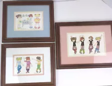 3 Linda Barton Miller Girlie Prints. Framed, Signed, dated, numbered, 1983,84,84