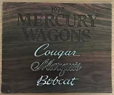 MERCURY WAGONS USA Car Sales Brochure For 1977 #77-202 MARQUIS Cougar BOBCAT