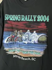 Vintage Biker Shirt Men's Size XL Y2K Rare VTG Spring Rally 2004 Myrtle Beach