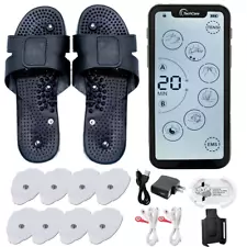 Tens Ems Unit Muscle Stimulator Pulse Massager Device With Reflexology Shoes