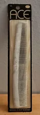 Vintage New Old Stock ACE Hard Rubber 7" Comb 03 Gray Marble Made in USA.