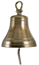 HUGE Hanging Bell – Antique Brass over cast Aluminum – Beautiful tone