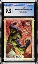 Hulk Marvel Masterpieces Silver Holofoil Card #4 CGC 10 GEM MINT OLD 9.5 FLEER