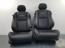 2006 Pontiac GTO Front Black Leather Power Seat Set - Damage #7176 Z10