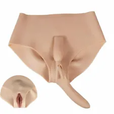 Silicone Fake vagina Panties Boxer Briefs for Crossdresser Transgender Shemale