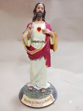 Sacred Heart of Jesus Statue Danbury Mint 9" Tall