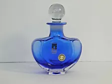 CRYSTAL PERFUME BOTTLE by Cristallerie ITALY Heavy *SALE* #0105