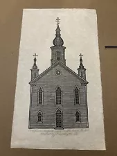 Jacques Hnizdovsky Wood Block Print First Ukrainian Church In America Woodblock