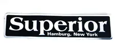 vintage superior hamburg new york car dealer emblem script