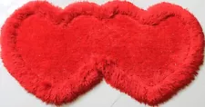 "Chubby Shaggy" Hand Tufted Area Rug 28" x 55" x 4" Red