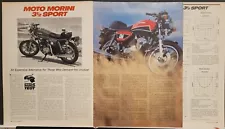 1977 Moto Morini 3 1/2 Sport Motorcycle 5p Test Article