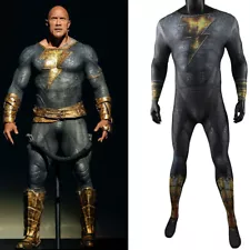 Black Adam Bodysuit Cosplay Costume Adult Kids Jumpsuit Stage Suit Halloween