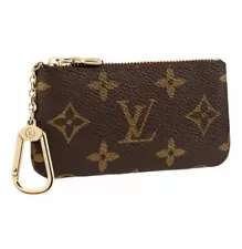 NEW LOUIS VUITTON Key Pouch Cles Monogram Coin Card Wallet