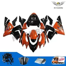 FD Injection ABS Orange Fairing Kit Fit for Kawasaki Ninja 2004-2005 ZX10R c004