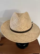 SCALA * MENS Straw FEDORA HAT *SAFARI SUN SHADY STRAW GOLF