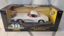 American Muscle 1961 Corvette Hardtop White Limited Edition 1:18 Car! NIB! 55