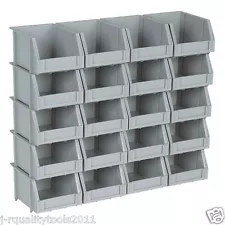 SMALL MINI PLASTIC PARTS BIN STORAGE RACK FOR ORGANIZER BOLTS BEADS - 20 BINS