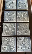 ð¥ð¥8 Beautiful 6” x 6” HAMILTON Victorian Floral Motif Glazed Tiles