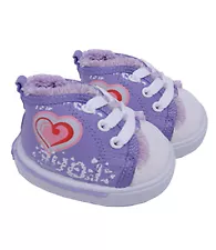 Purple Love Heart Shoes Teddy Bear Clothes Fits Most 14" - 18" Build-a-bear and