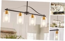 Dining Room Light Fixture Over Table Pendant Lights for 4 Light Black and Gold