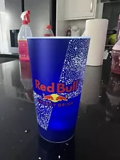 2 x Red Bull cups illuminated battery bar nightclub pub light cup glass