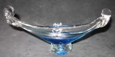 Murano Style Blown Glass Gondola Venetian Teal Ashtray