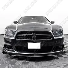 For 2011-2014 Dodge Charger SRT Painted Black Front Bumper Body Kit Spoiler Lip