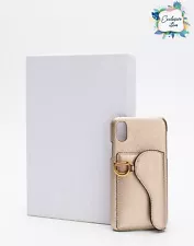 RRP €500 CHRISTIAN DIOR Leather Mobile Phone Case For iPhone X Made in Italy