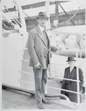 August Piccard Aboard Ship 1933 Photo Explorer of Stratosphere Sales for Europ