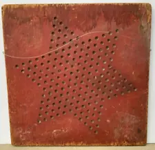 Vintage Primitive Country American Folk Art Chinese Checkers Game-board 1940