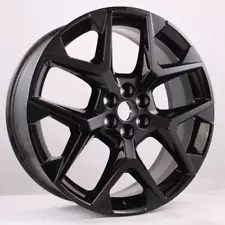 Used 22" x 8.5" Black Alloy Factory OEM Wheel Rim 2024 Chevrolet Traverse