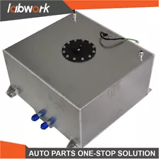 Labwork 15 Gallon Polished Aluminum Racing Drift Fuel Cell Tank+level Sender