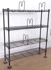 4 four Tier shelf Shelving Heavy Gauge Steel Wire Media CD dvd vhs kitchen