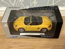 Welly Porsche Boxster-S in Yellow 1:18 Scale Diecast Model Car - 18005W