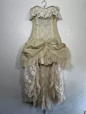 Burleska Elizabeth Cream Vintage Style Corset Dress Lace Women’s Size 24