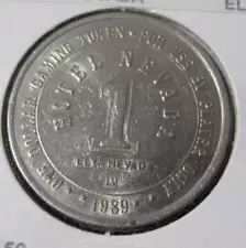 HOTEL NEVADA CASINO 1989 $1 ONE DOLLAR GAMING COIN/TOKEN - Ely, NV