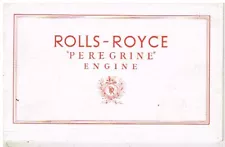 ROLLS ROYCE PEREGRINE 21.24L V12 SUPERCHARGED AERO ENGINE 1938 SALES BROCHURE